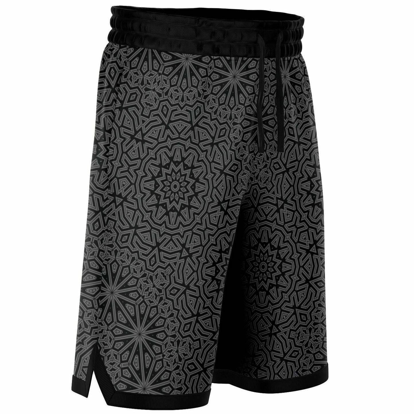 Grey Impossible Geometry Basketball Shorts