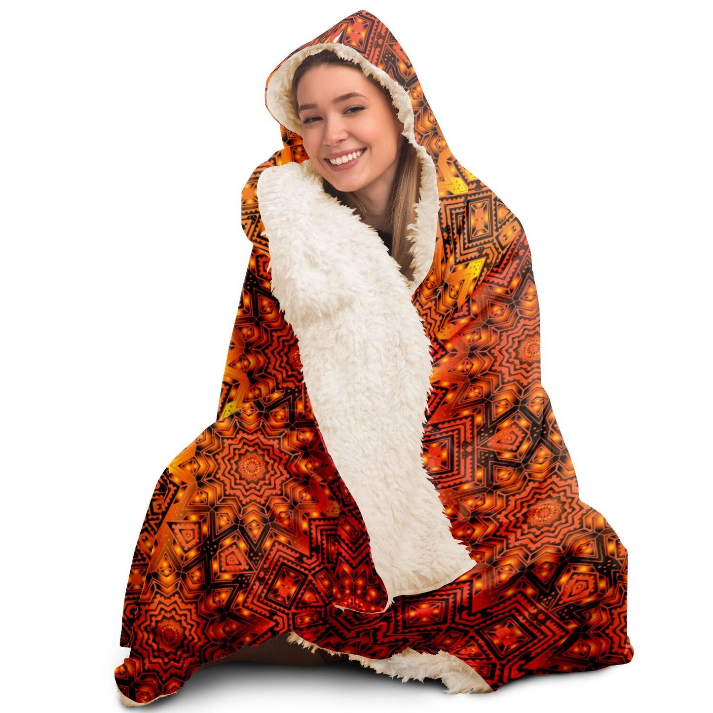 Sunburst Deco Hooded Blanket