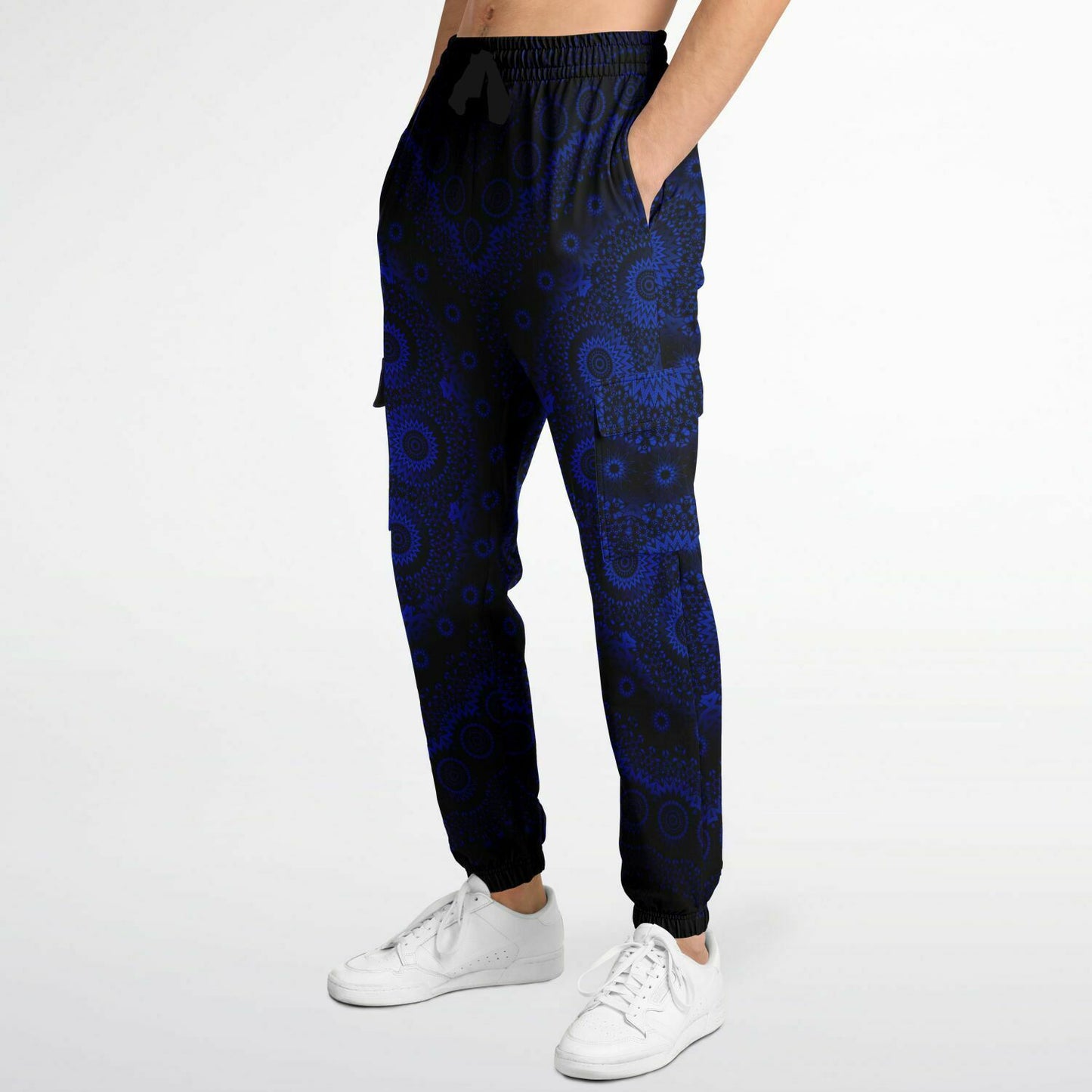 Deep Blue Mandala Cargo Joggers