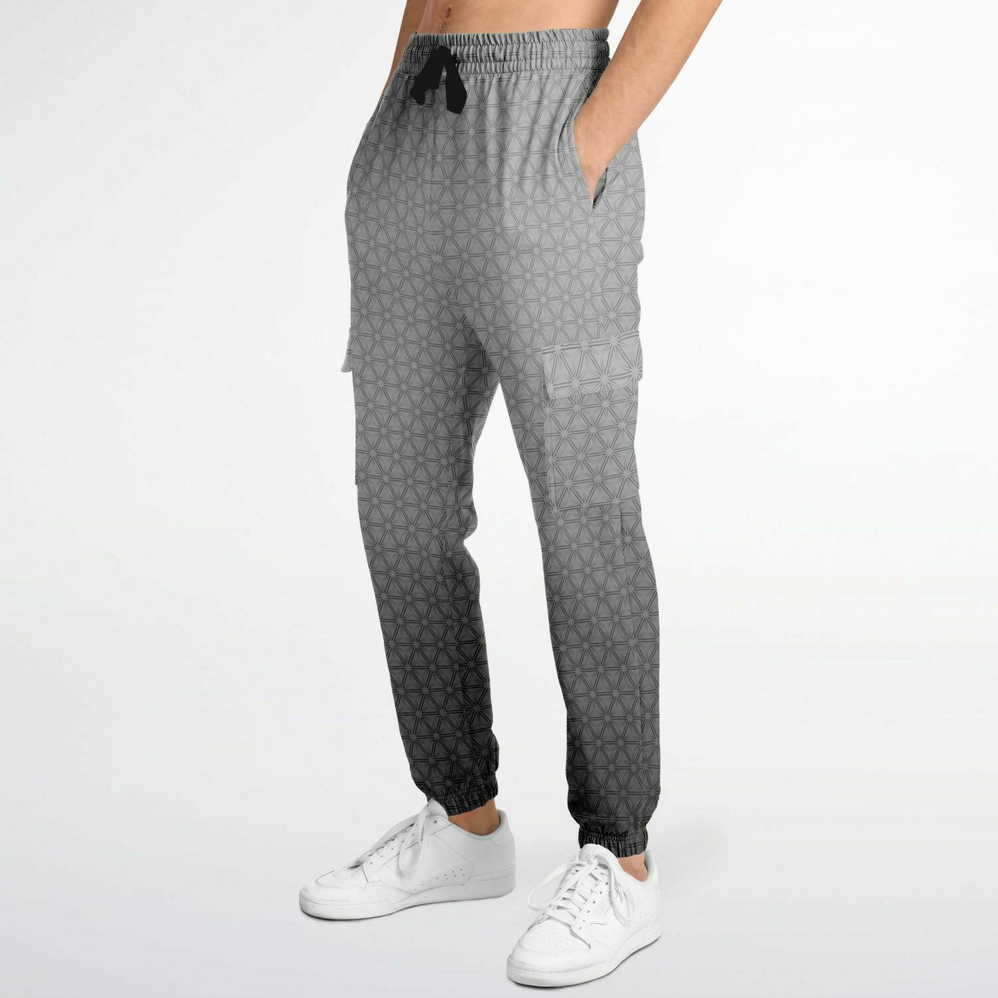 Grey Fade Tetrahedron Cargo Joggers