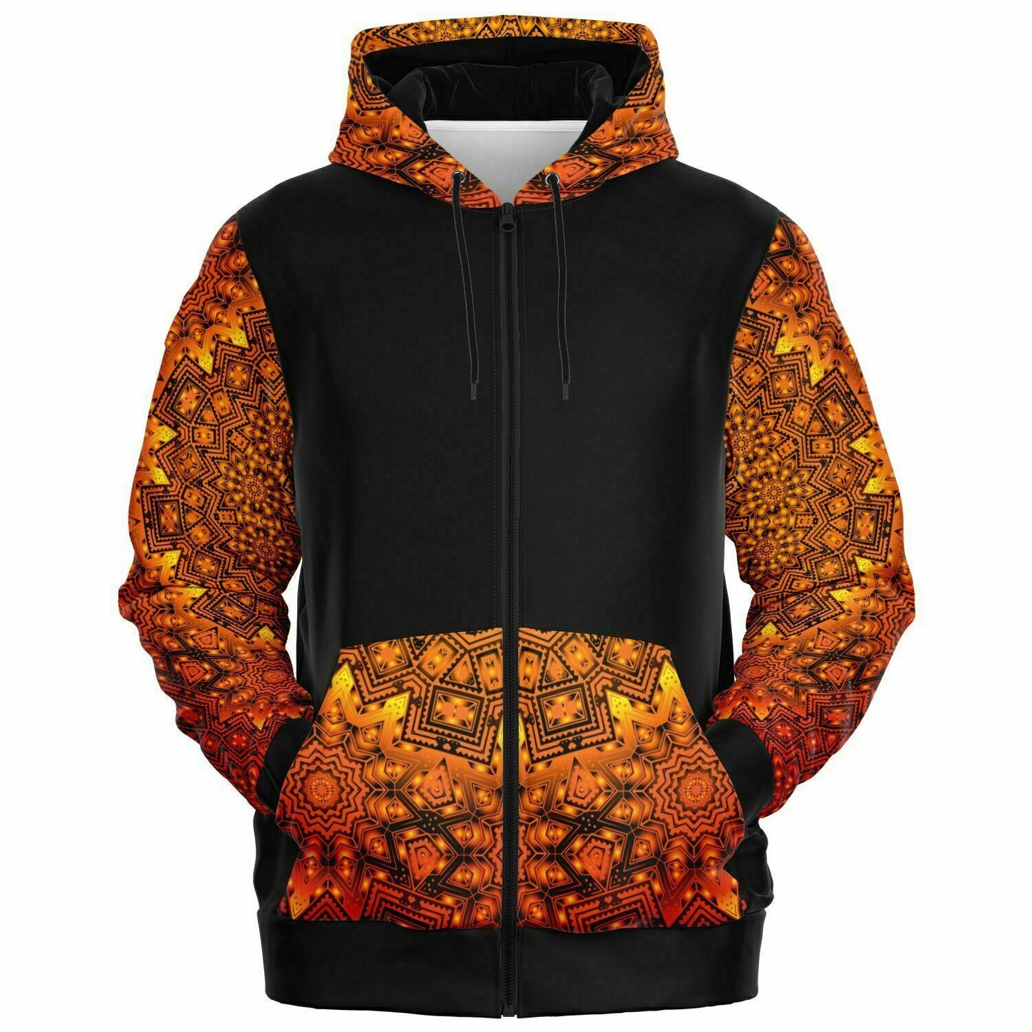 Fire Deco Mandala Zip Hood