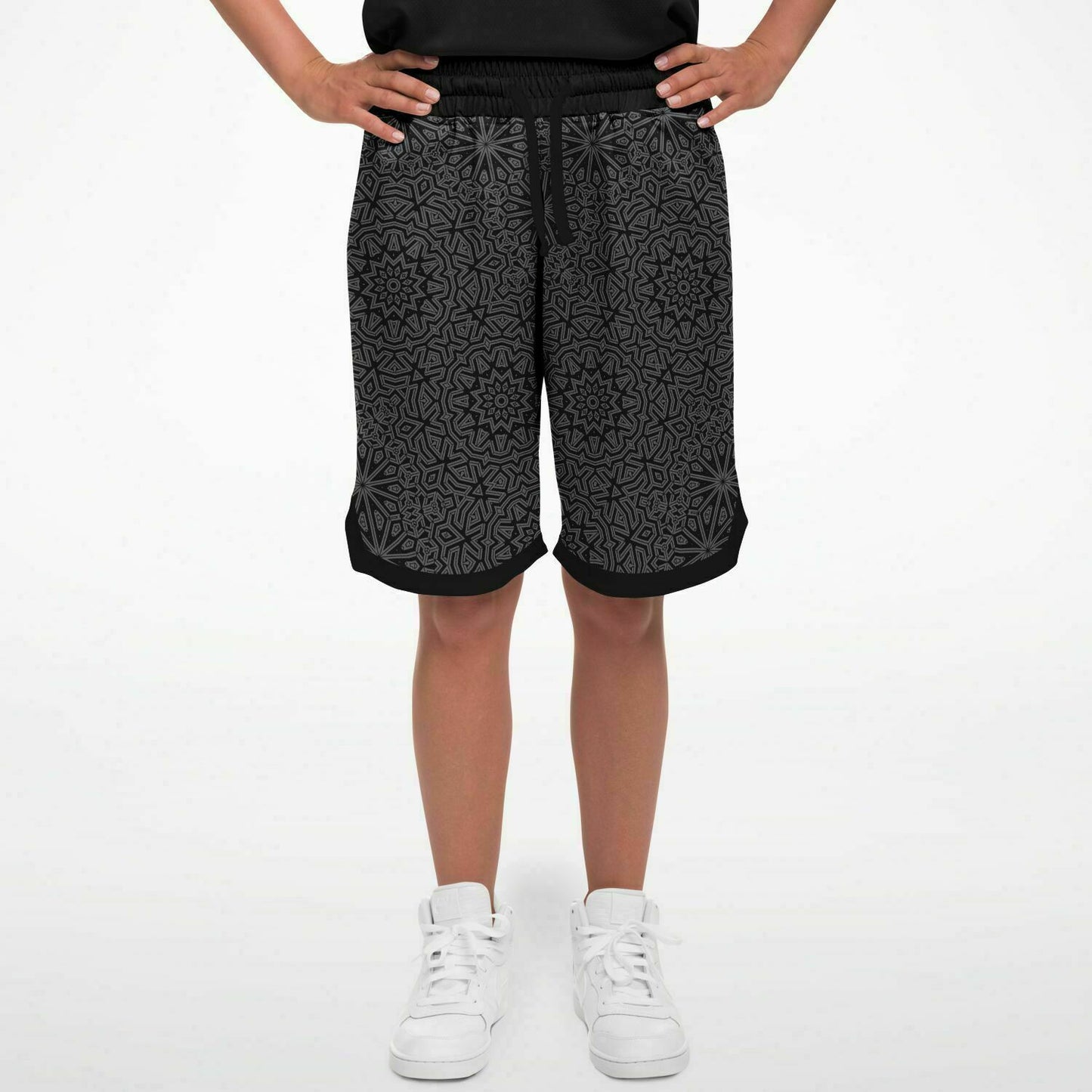 Grey Impossible Geometry Basketball Shorts