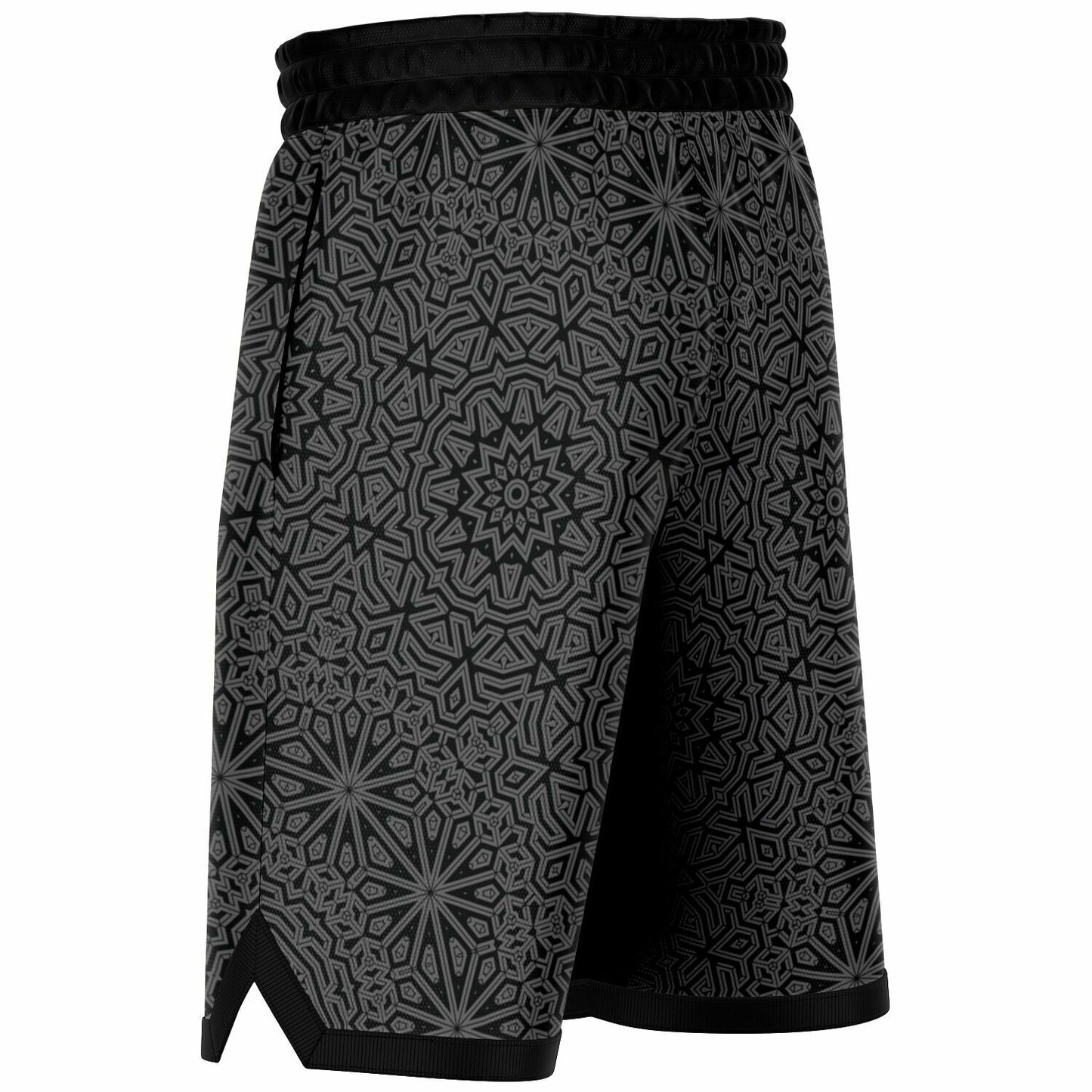 Grey Impossible Geometry Basketball Shorts