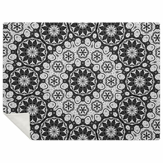 Black/White Deco Mandala Blanket