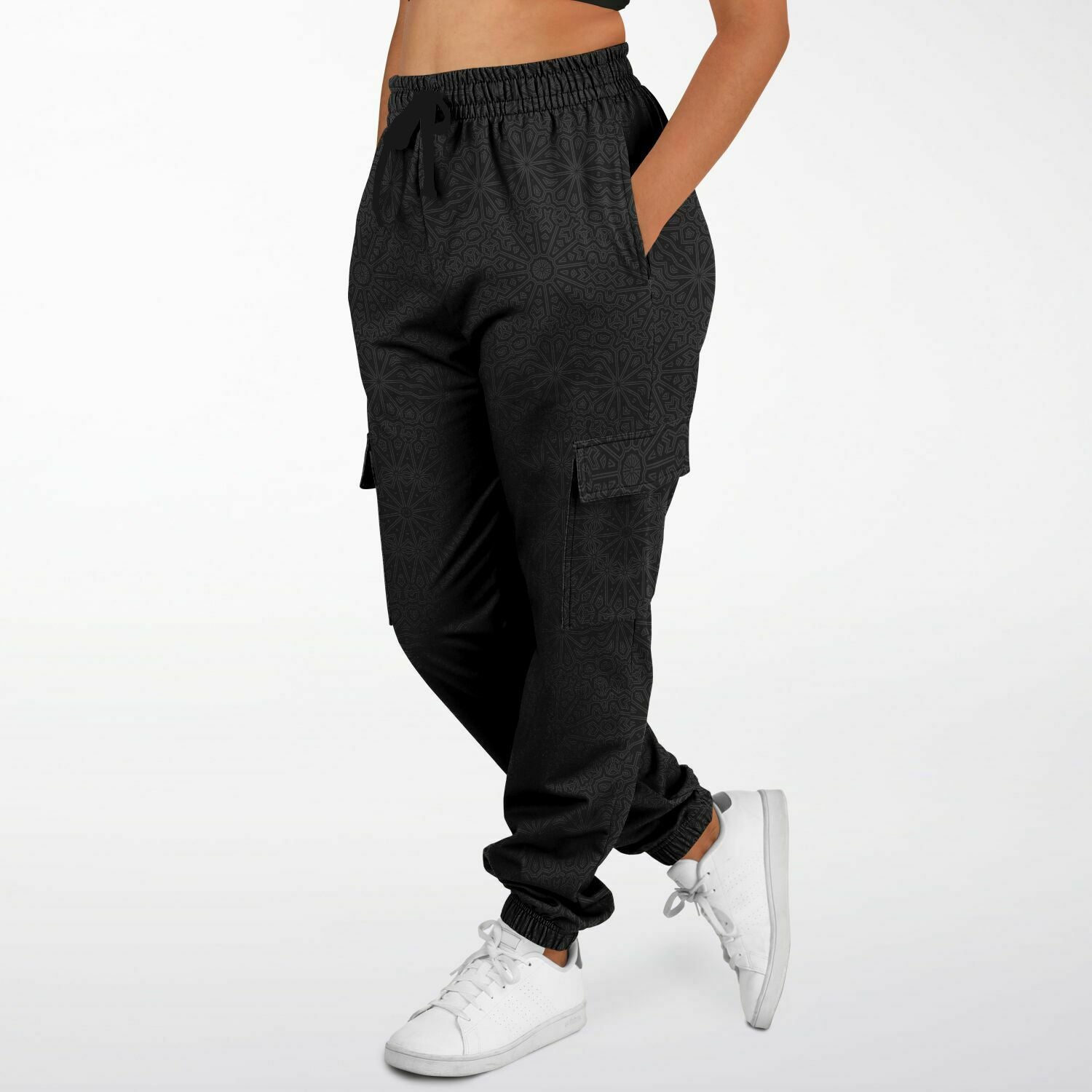 Black/Gray Impossible Geometry Cargo Joggers – Mysticus Apparel