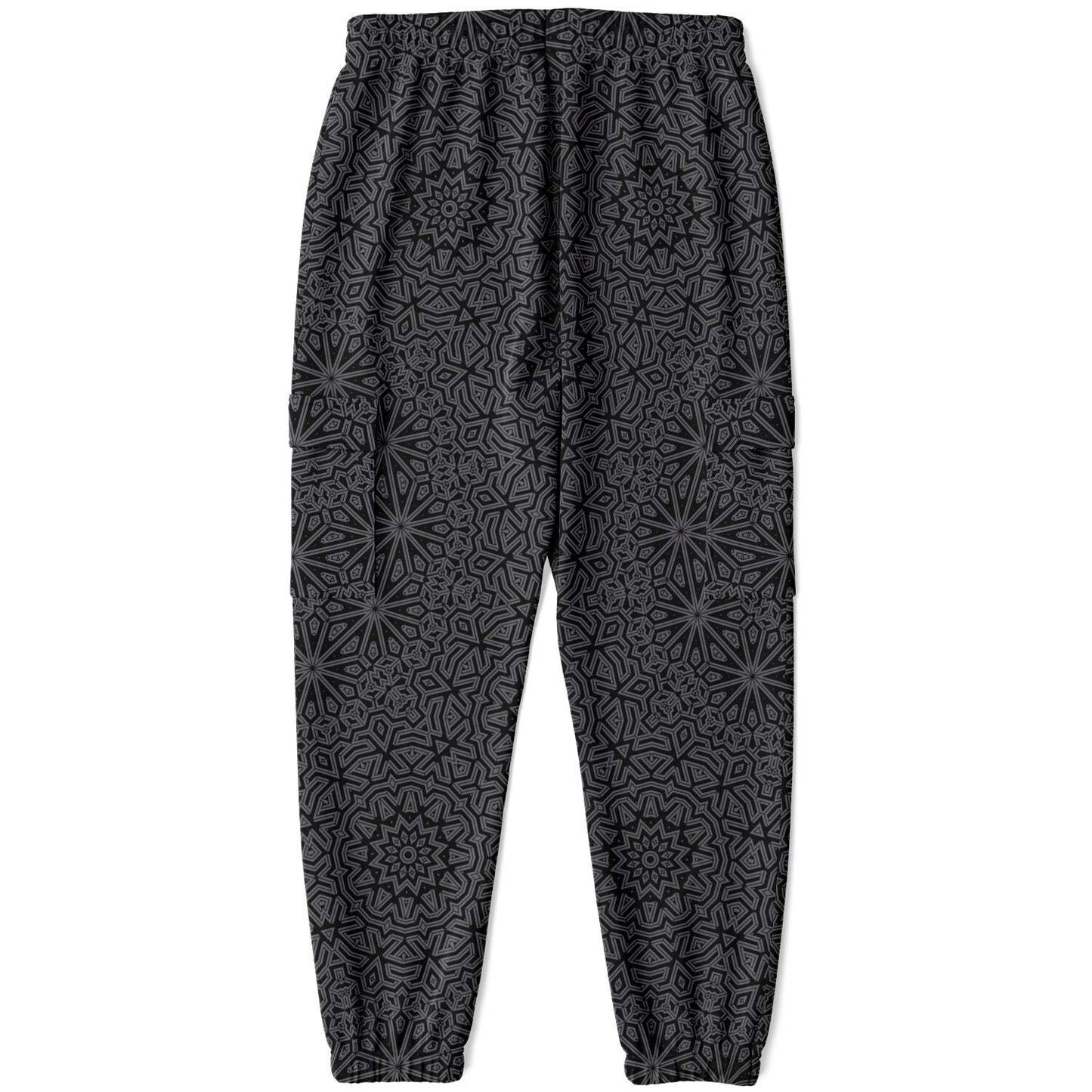 Black Impossible Geometry Cargo Joggers