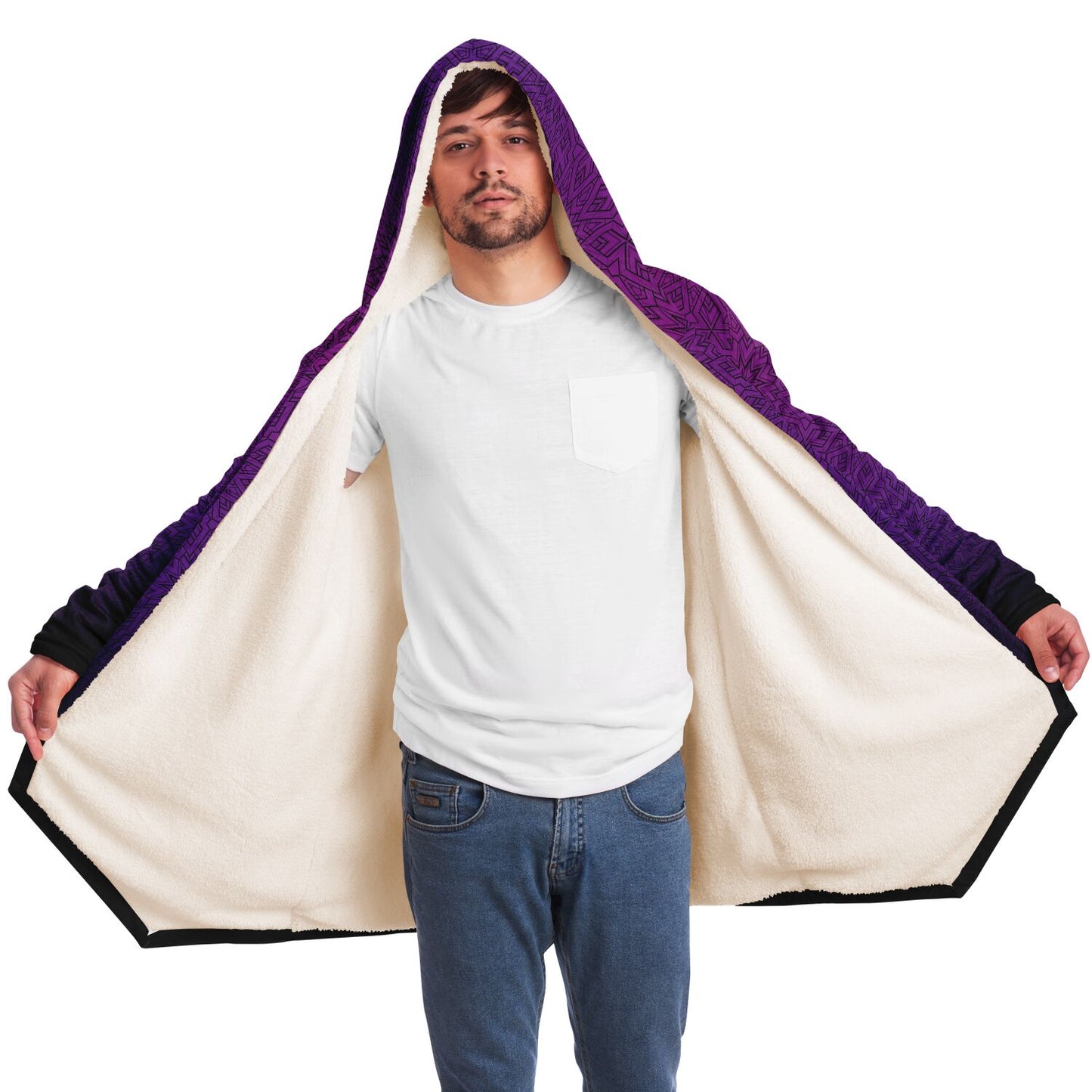 Purple Tessellation Hooded Cloak