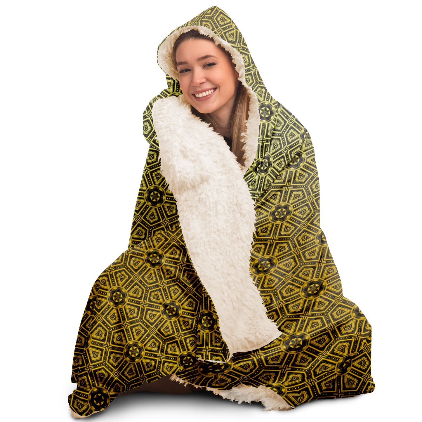 ArtDeco Seed of Life Hooded Blanket