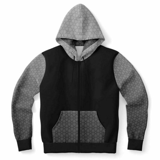 Grey Tetrahedron Fade Zip Hoodie