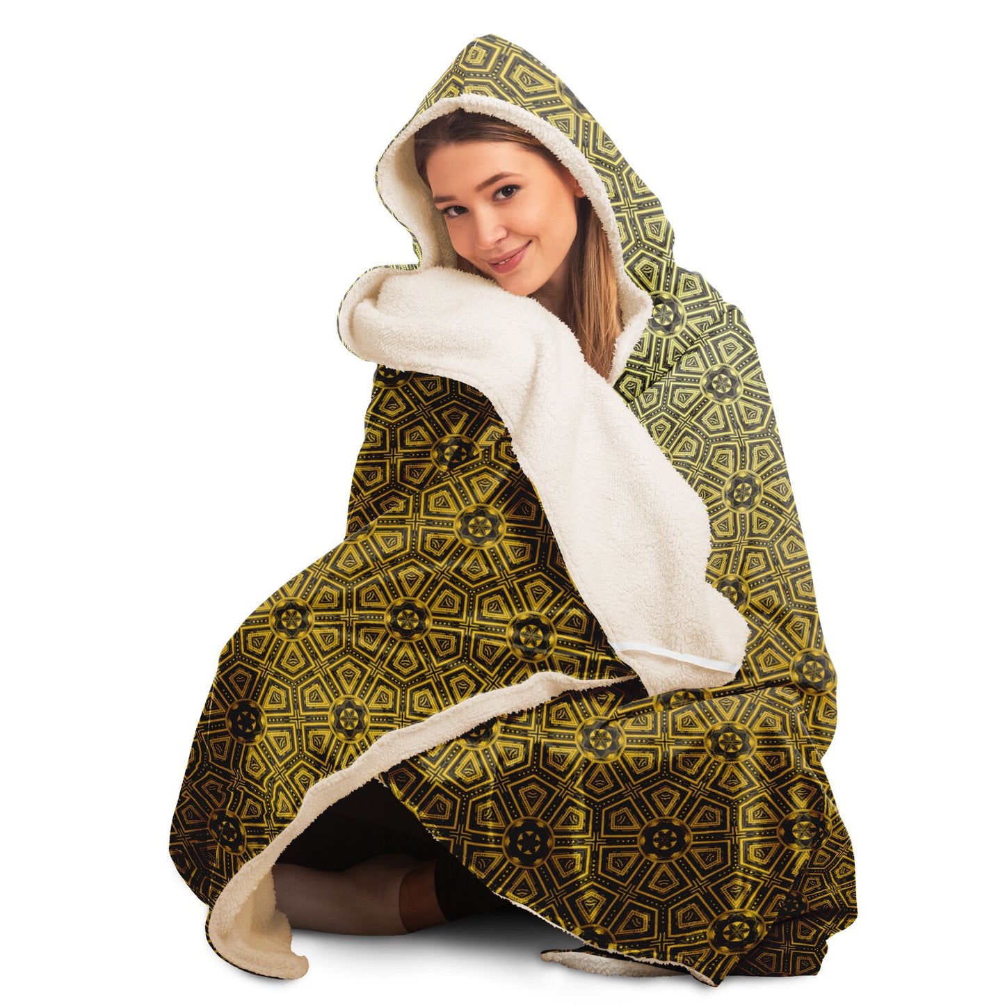 ArtDeco Seed of Life Hooded Blanket