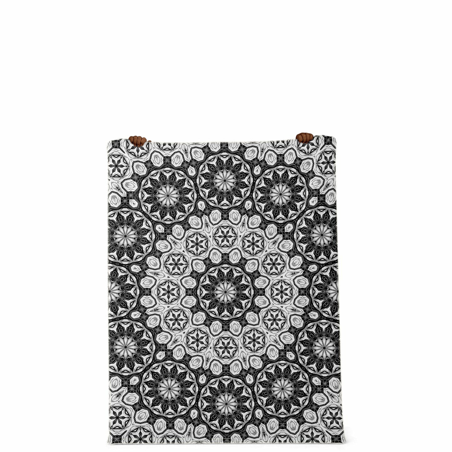 Black/White Deco Mandala Blanket