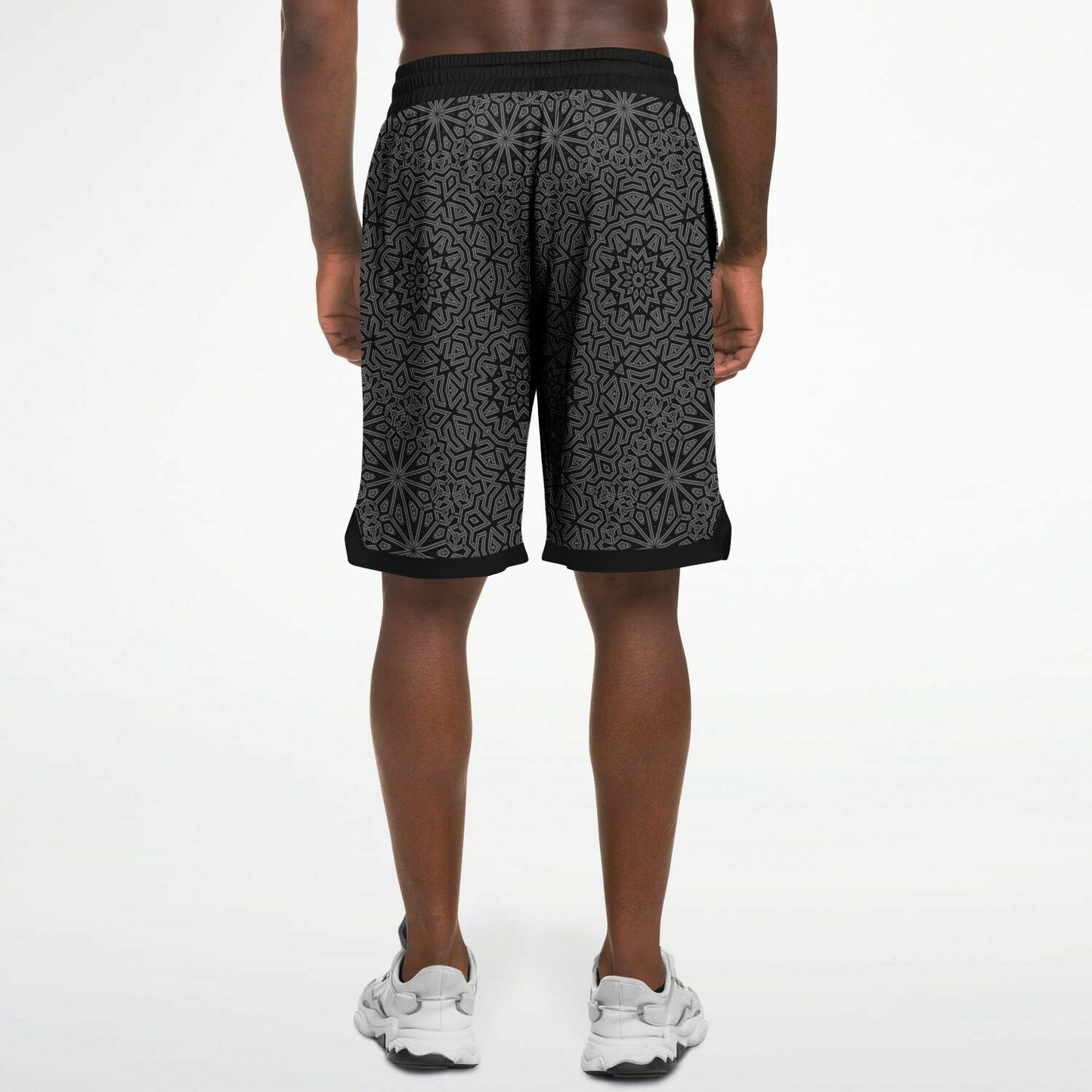 Grey Impossible Geometry Basketball Shorts