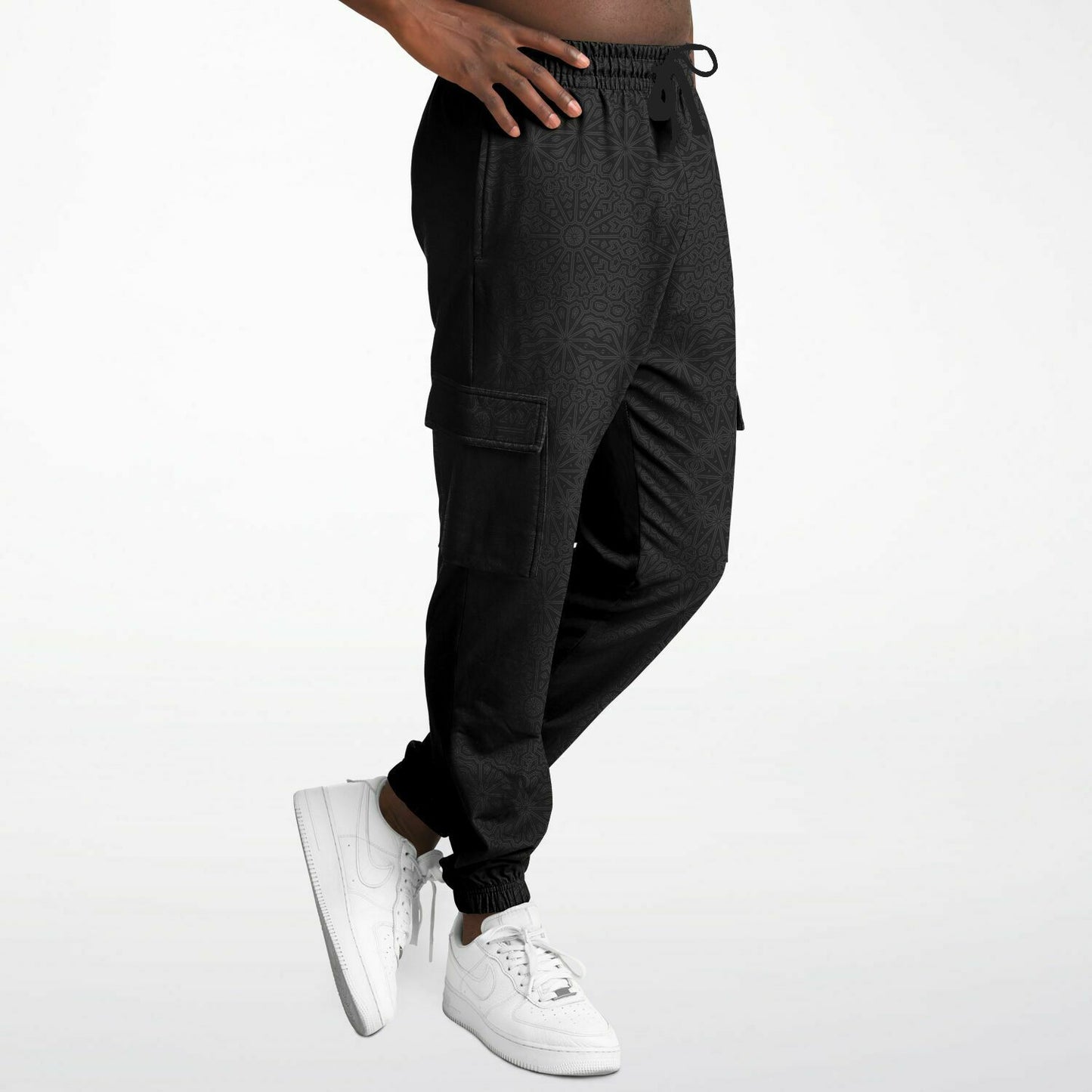 Black/Gray Impossible Geometry Cargo Joggers