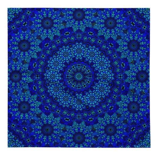 Ice Blue Deco Mandala Bandana