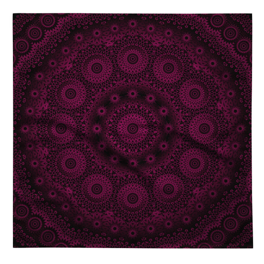 Maroon/Raspberry Mandala Bandana