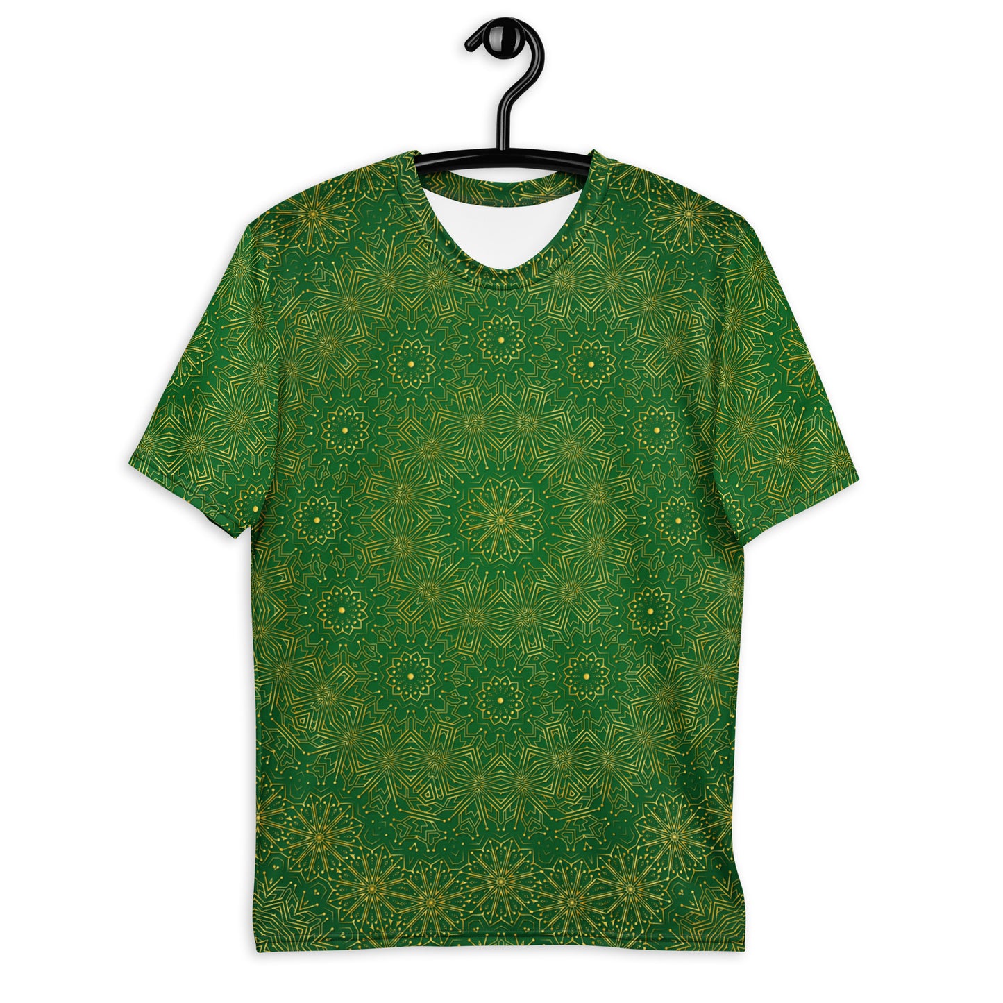 Green/Gold Circuit Board Mandala Short Sleeve