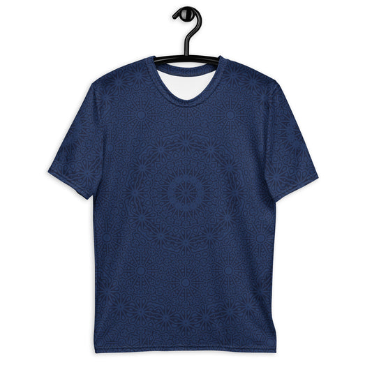 Navy Impossible Geometry Mandala Short Sleeve