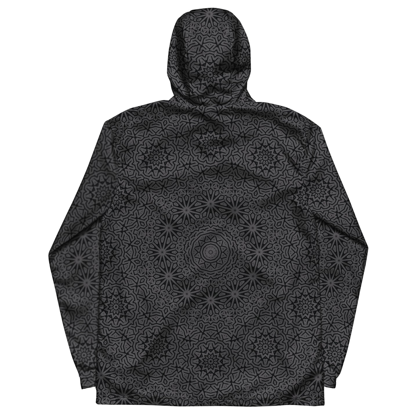 Black/Gray Impossible Geometry Mandala Windbreaker