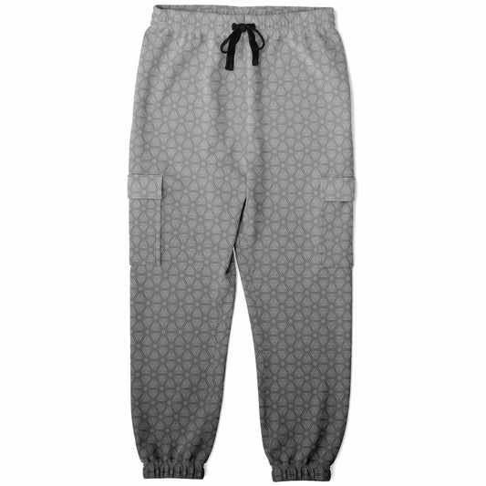 Grey Fade Tetrahedron Cargo Joggers