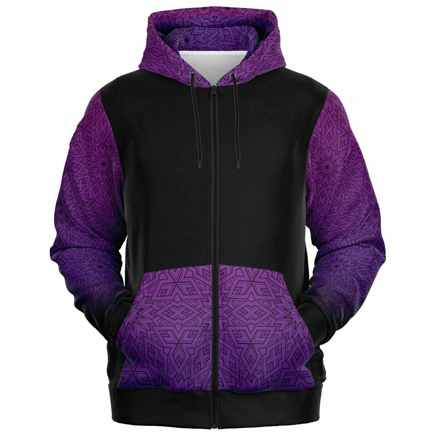 Electric Purple Fade Zip Hoodie