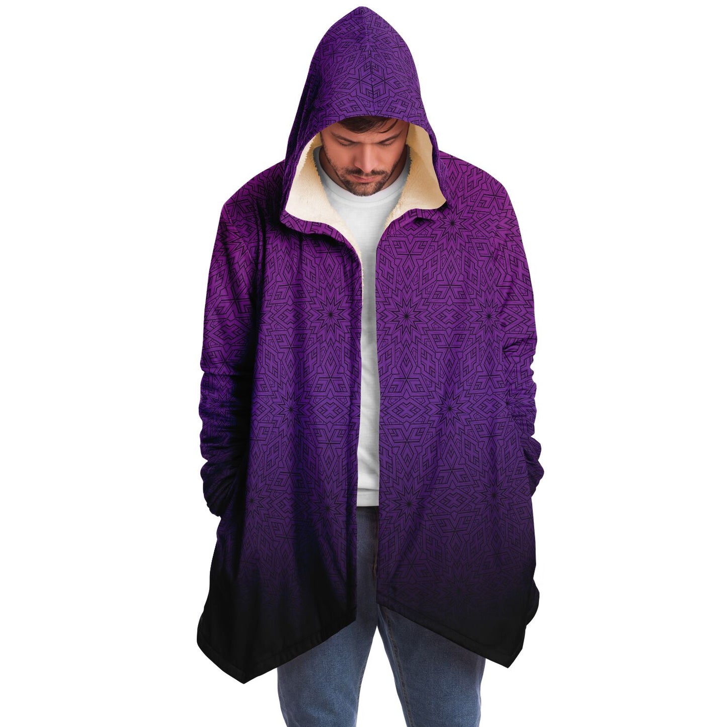 Purple Tessellation Hooded Cloak