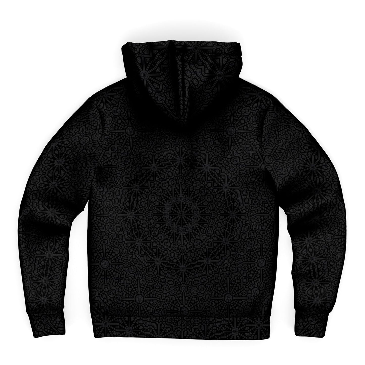 Black/Charcoal Mandala Sherpa Hoodie