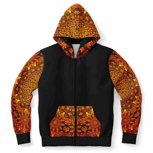 Fire Deco Mandala Zip Hood