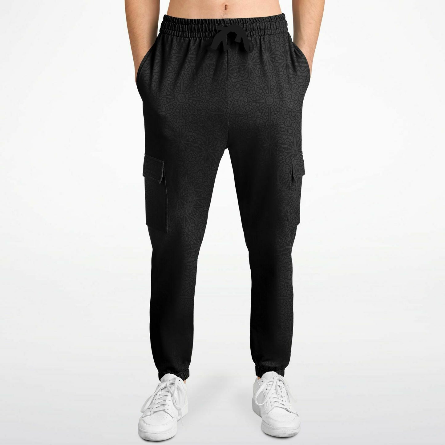 Black/Gray Impossible Geometry Cargo Joggers