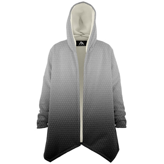 Gray Tessellation Fade Hooded Cloak