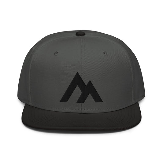 Charcoal/Black Snapback Hat