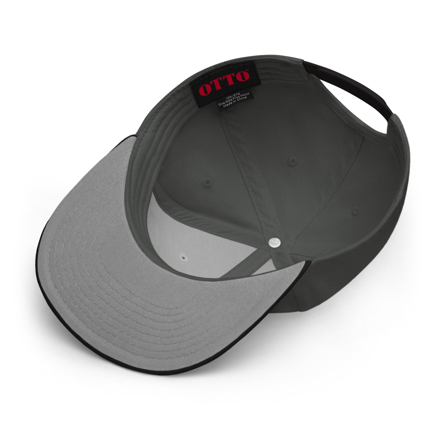 Charcoal/Black Snapback Hat