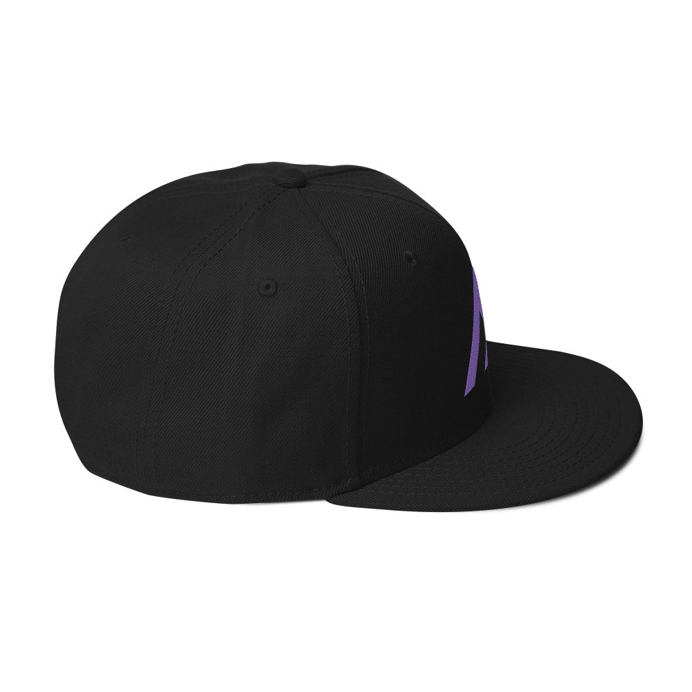 Black/Purple Snap Back Hat