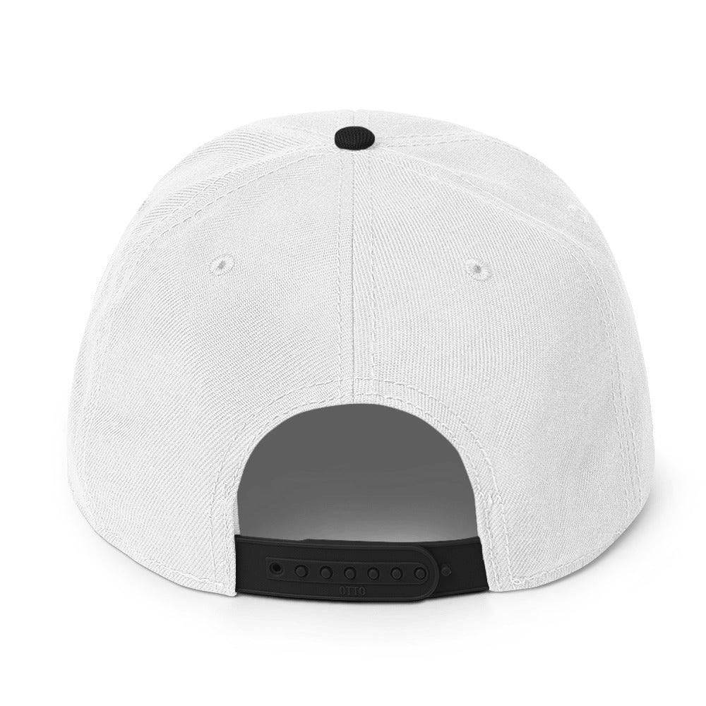 White/Black Snapback Hat