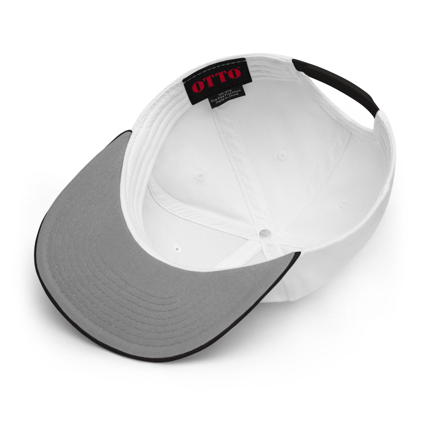 White/Black Snapback Hat