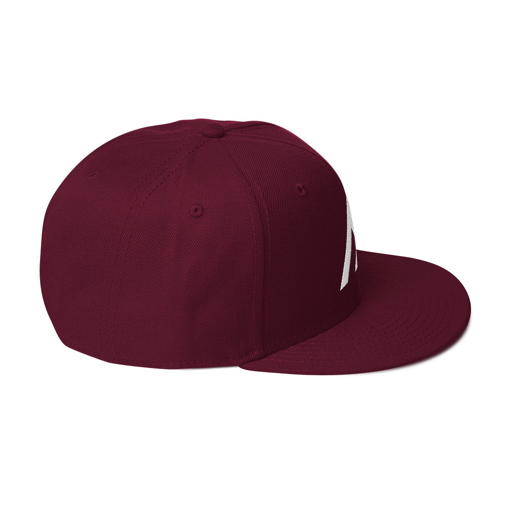 Maroon/White Snapback Hat