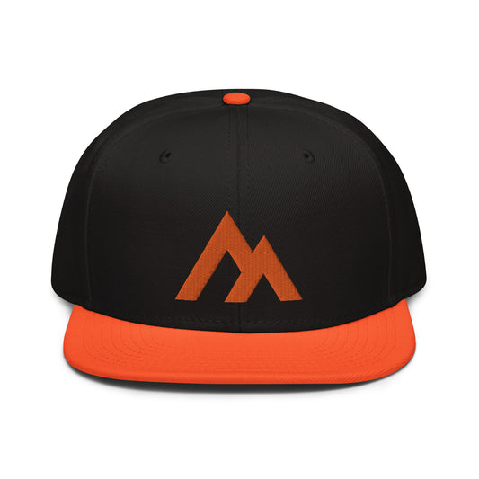 Black/Orange Snapback Hat