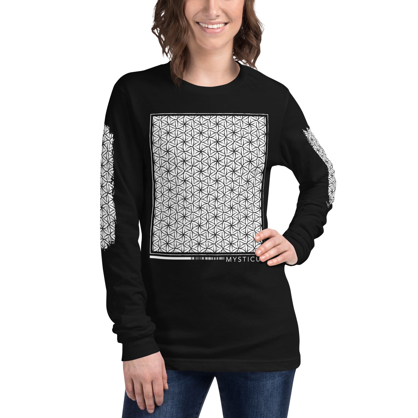 Grunge Flower of Life Long Sleeve